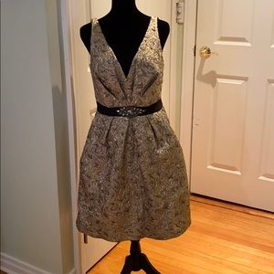Aidan Mattox Gold Dress-Size 6